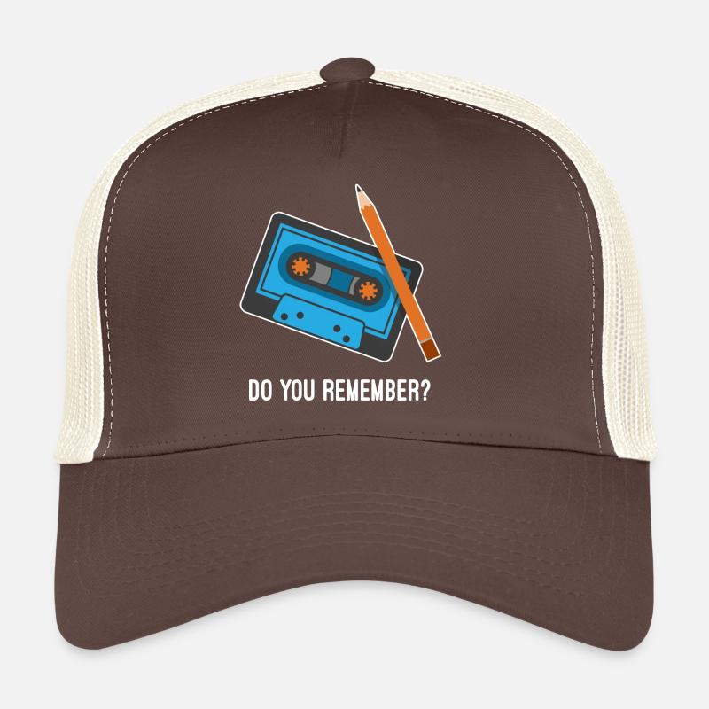Que tu remember ? Cassette et crayon Fun Design Casquette trucker 
