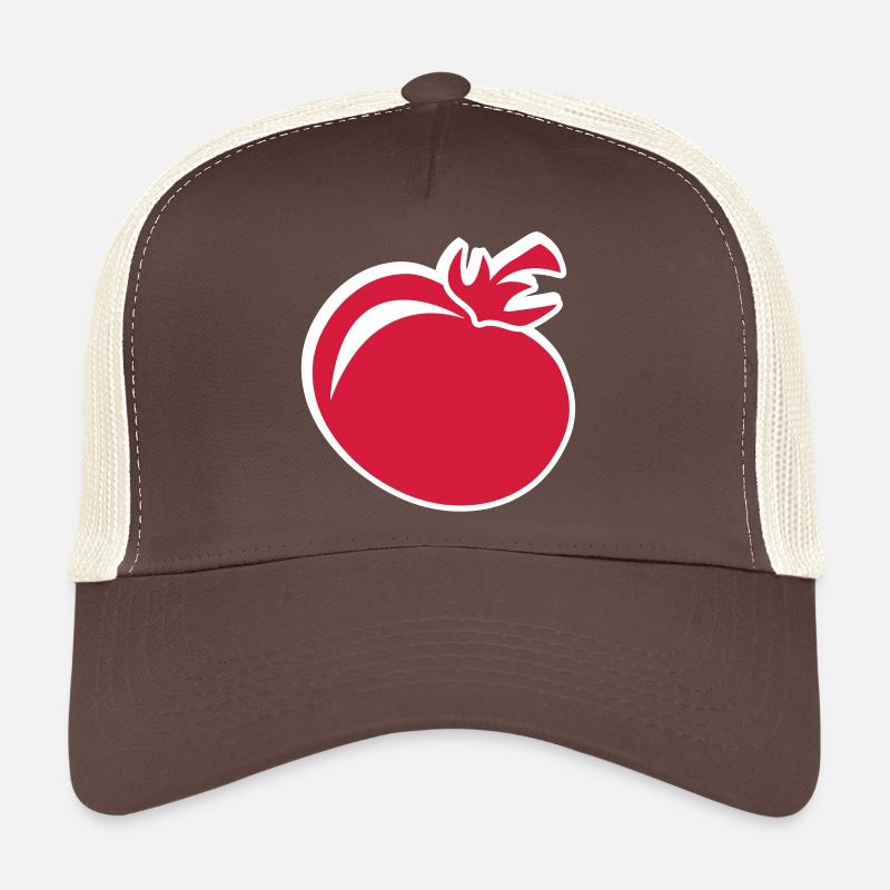 Tomate rouge - Casquette trucker  - marron/beige
