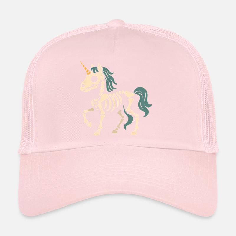 Squelette de licorne pastel Casquette trucker 
