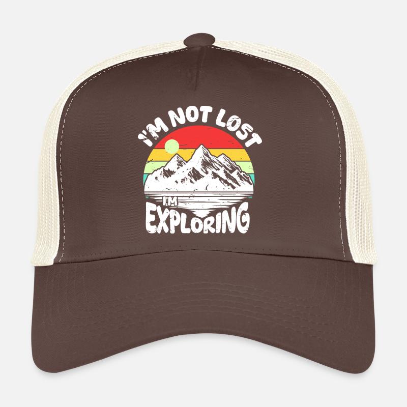 Retro Mountain Exploration Trucker Cap