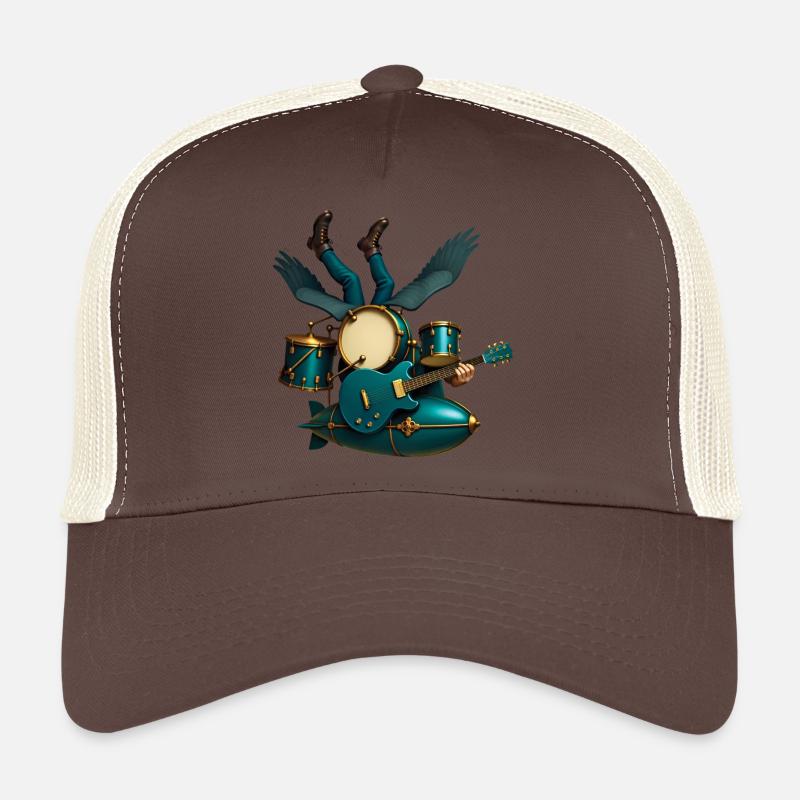 ZEPPELIN BAND - sound & vision - Trucker Cap - brown/beige