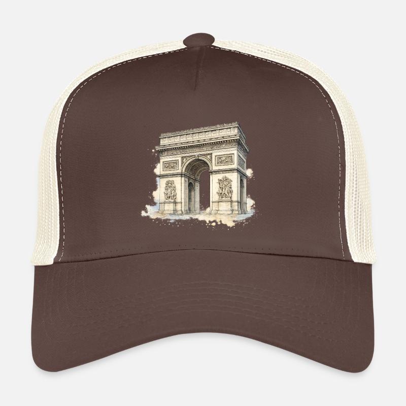Arc de Triomphe en aquarelle Casquette trucker 
