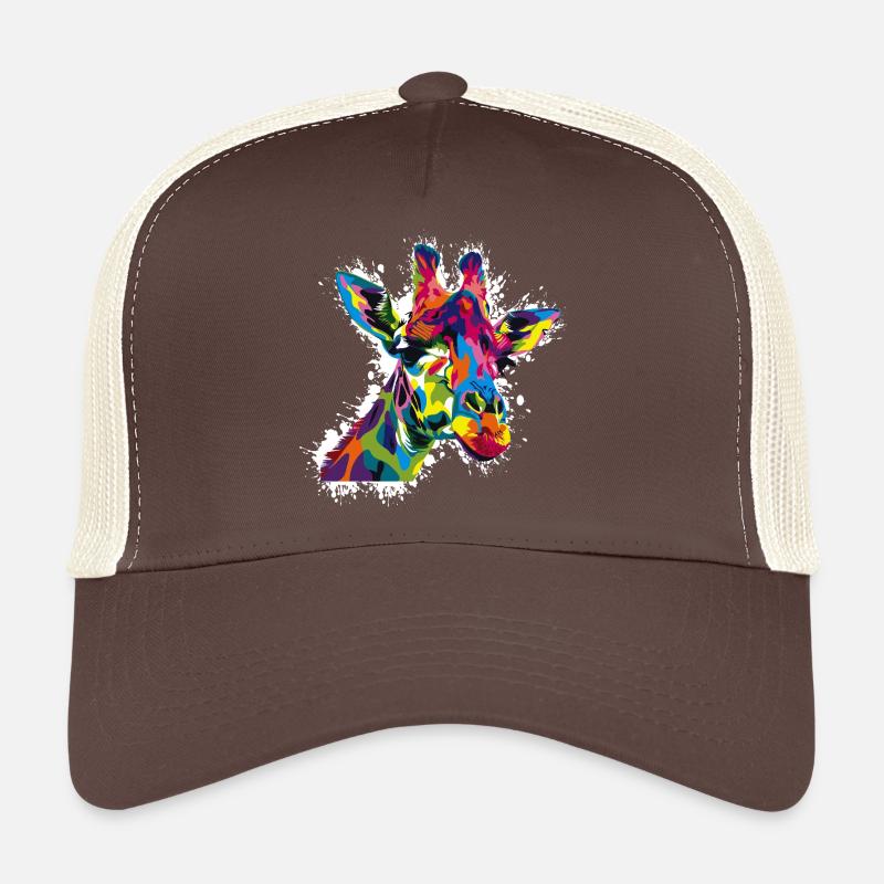 Farbige Giraffe Popart Trucker Cap