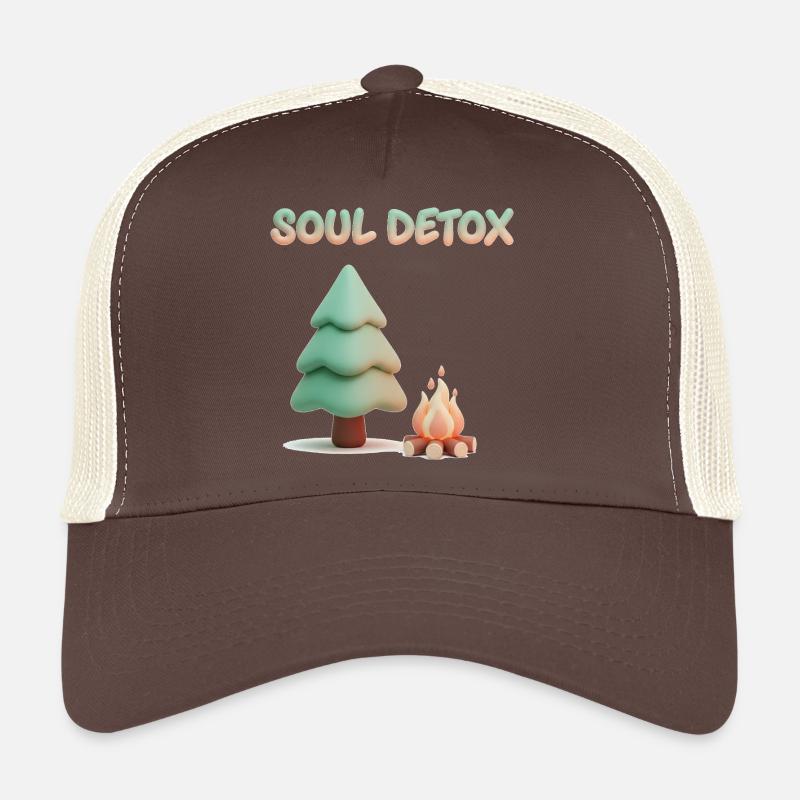 Esthétique chaleureuse 3D de Pine Tree Soul Detox Casquette trucker 