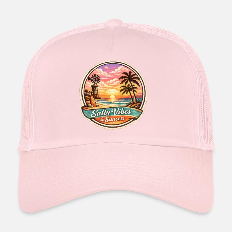 Salty Vibes Sunsets Beach Casquette trucker 