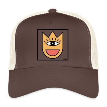 Der einäugige König - Trucker Cap - Braun/Beige - Vorne