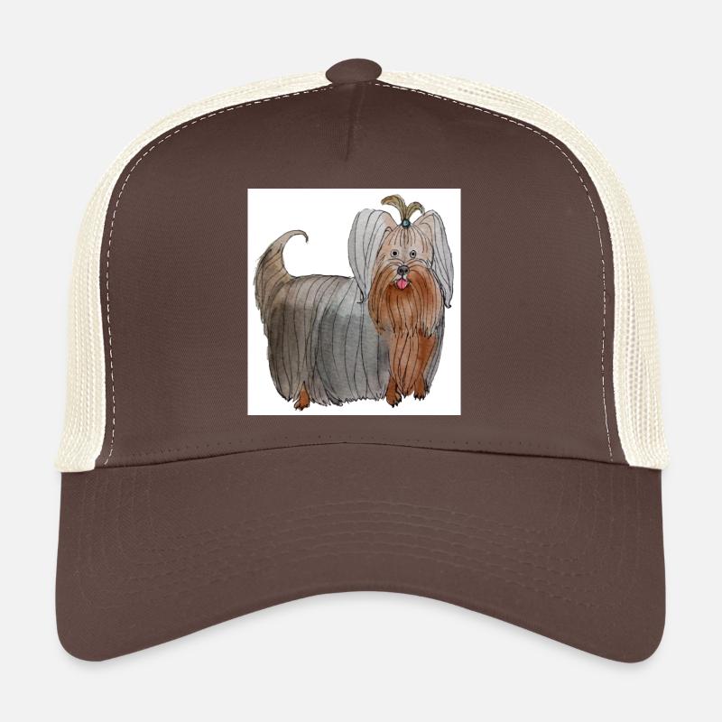 Yorkshire terrier Sticker - Trucker Cap - brown/beige
