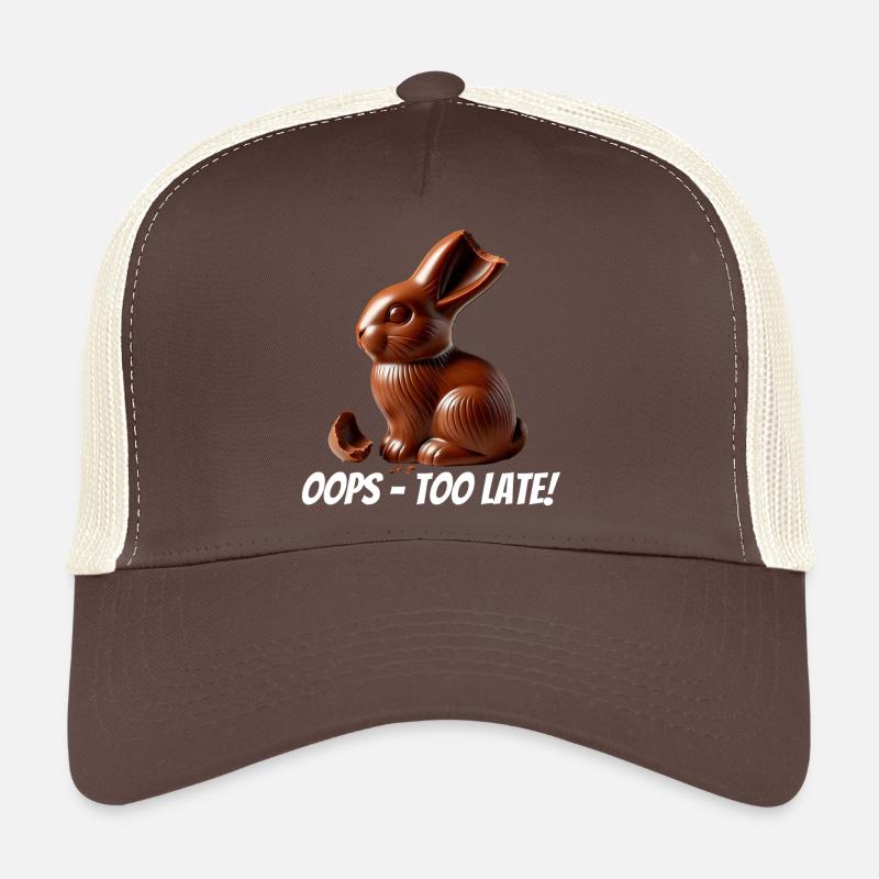Oops – zu spät! Zerbrochener Schoko-Osterhase Trucker Cap