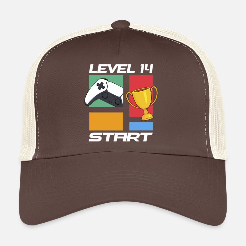 Level 14 Start Gaming Sieg 14.Geburtstag Trucker Cap