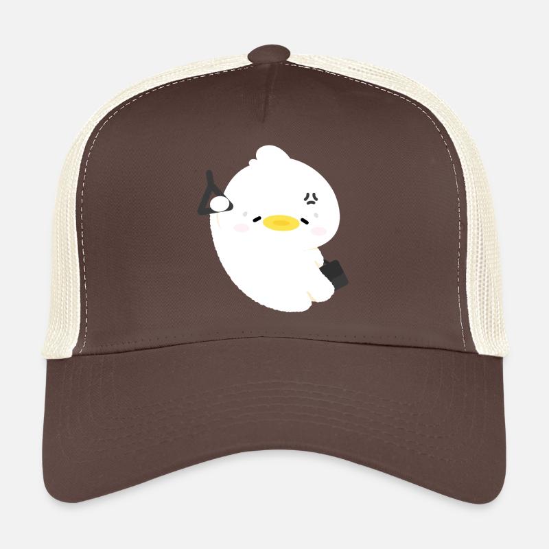 Sleepy Fluffy Duck  Trucker Cap