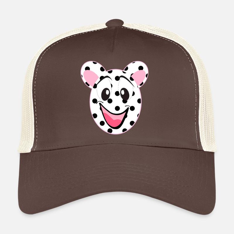 Cheerful Bear Face Cartoon Trucker Cap