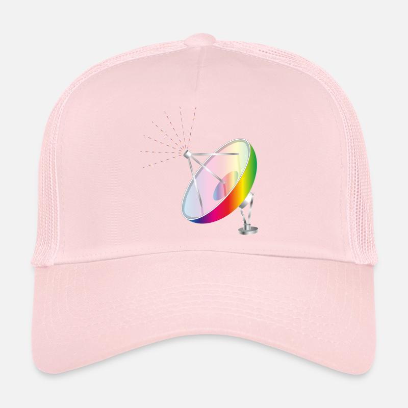 Antenne parabole colorée dans un style futuriste Casquette trucker 