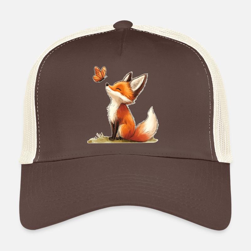 Fuchs mit Schmetterling Trucker Cap