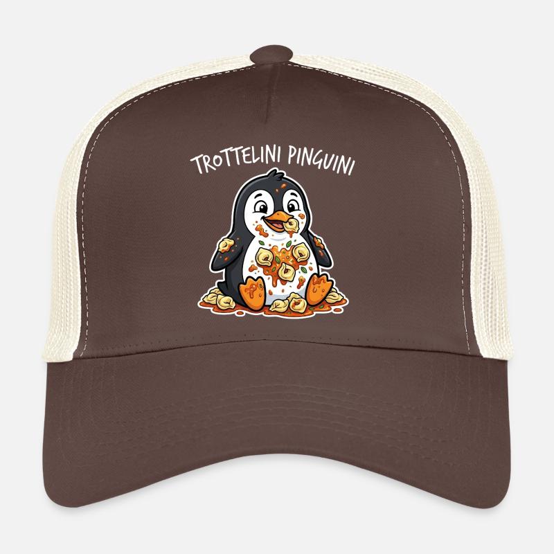 Trottelini Pinguini Pasta Cartoon Trucker Cap