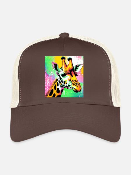 girafe - Casquette trucker - marron/beige
