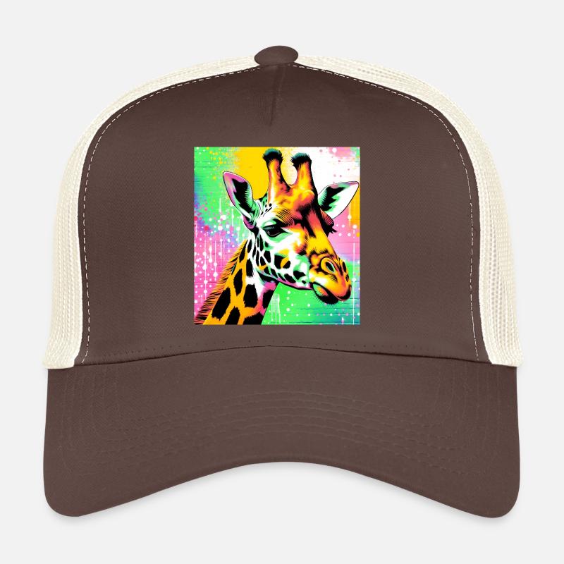 girafe - Casquette trucker  - marron/beige