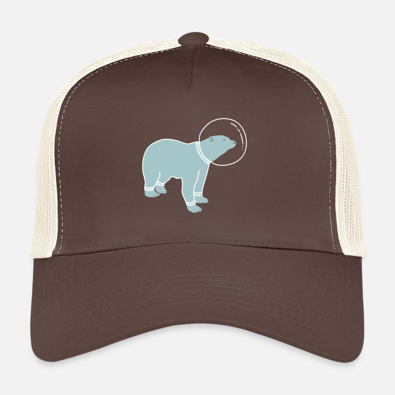 ESPACE OURS - Casquette trucker  - marron/beige