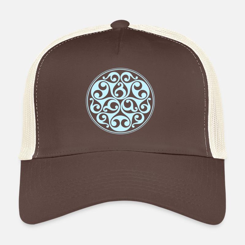 Motif La Te ne - Casquette trucker - marron/beige
