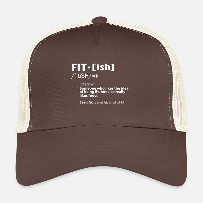 Funny Fit - Ish Exercise Workout Gym Gift - Trucker Cap - brown/beige