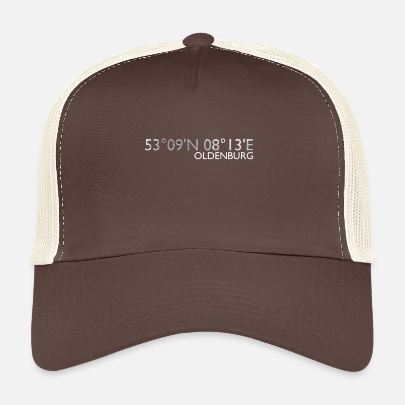 Oldenburg Koordinaten Hell - Trucker Cap - Braun/Beige