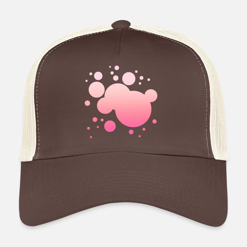 Einfaches Pinkes Farbklecks Farbspritzer Design - Trucker Cap - Braun/Beige