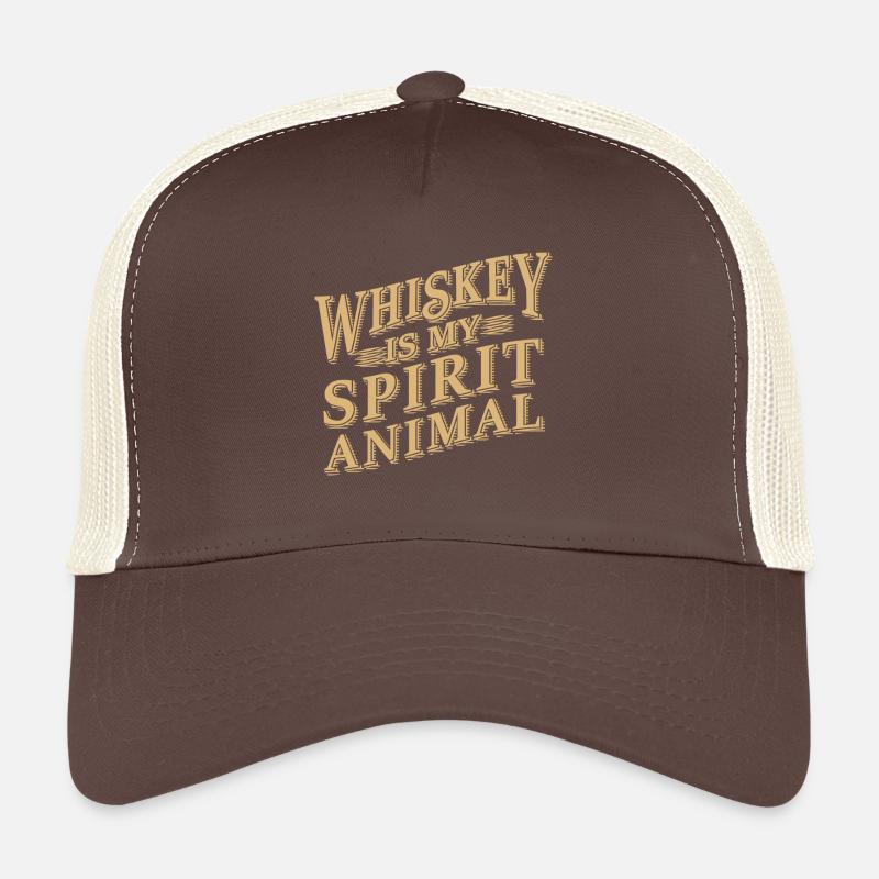 Funny Drinking Whiskey est mon animal de l'esprit Casquette trucker 