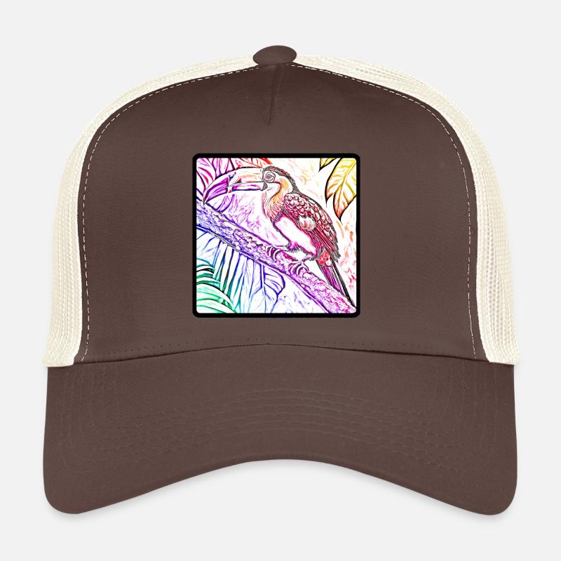 Regenbogen Tukan Trucker Cap