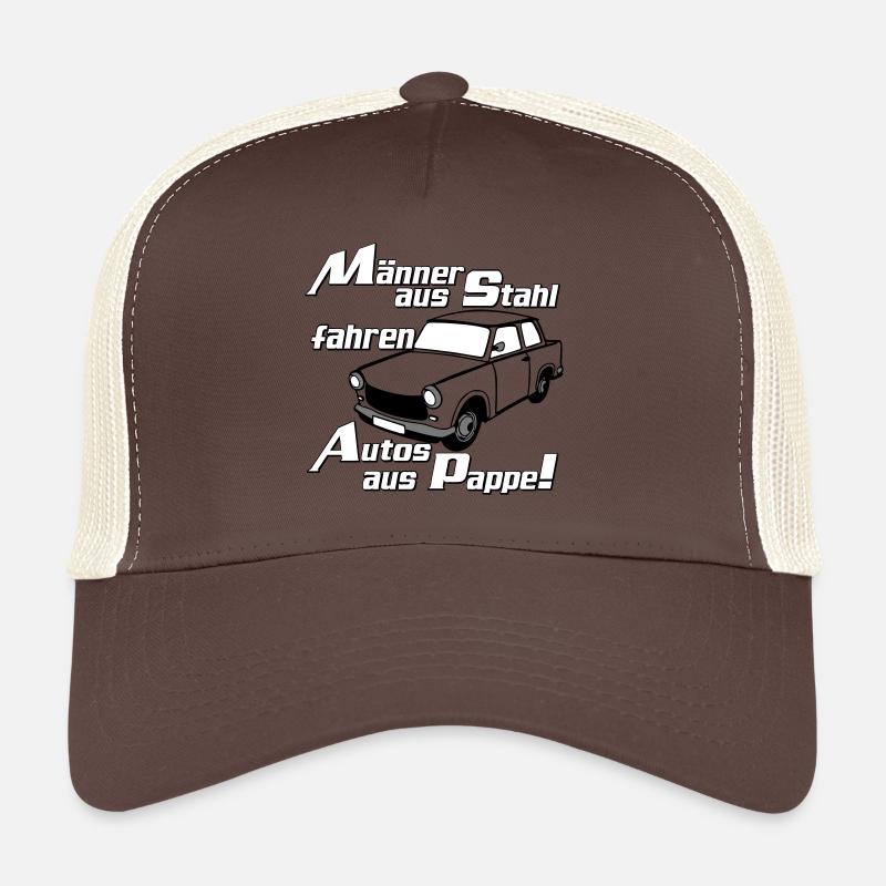  , DDR Kult , Männer aus Stahl (25) - Trucker Cap - Braun/Beige