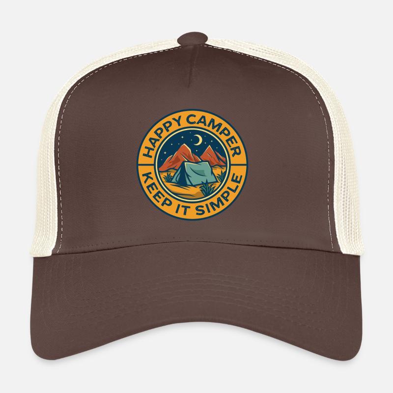 Camping Camper - Trucker Cap - Braun/Beige