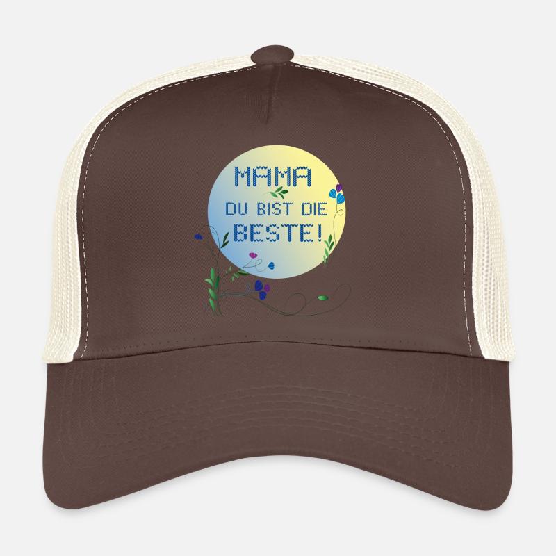 Mama, du bist die Beste Muttertag - Trucker Cap - Braun/Beige