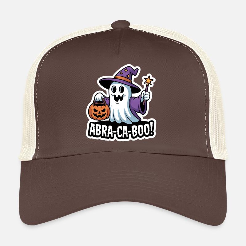 Wizard Boo – Spooky Cute Halloween Ghost wand Trucker Cap