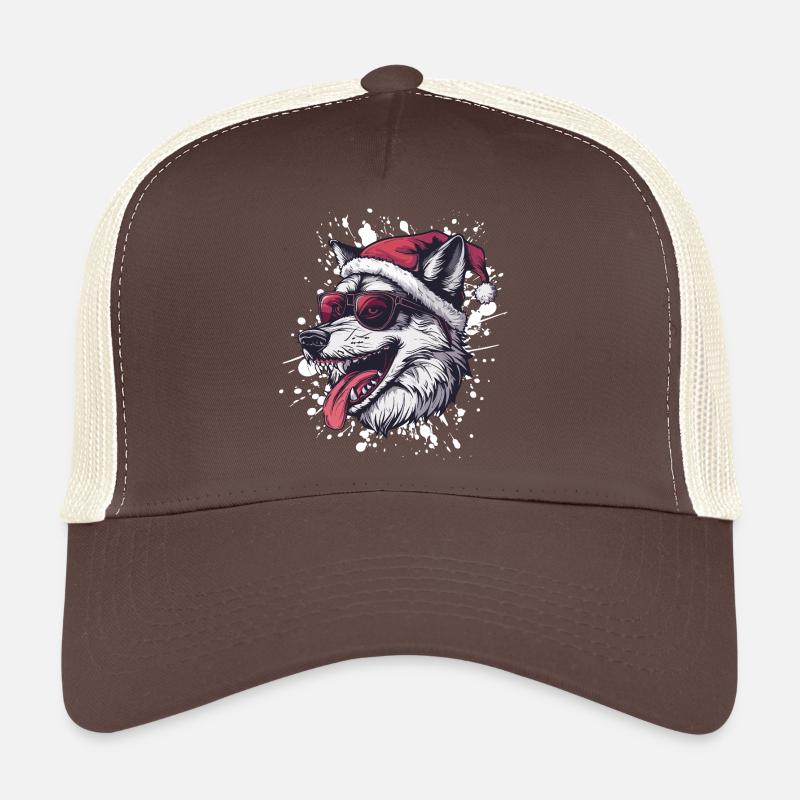 Loup Noël Drôle Casquette trucker 