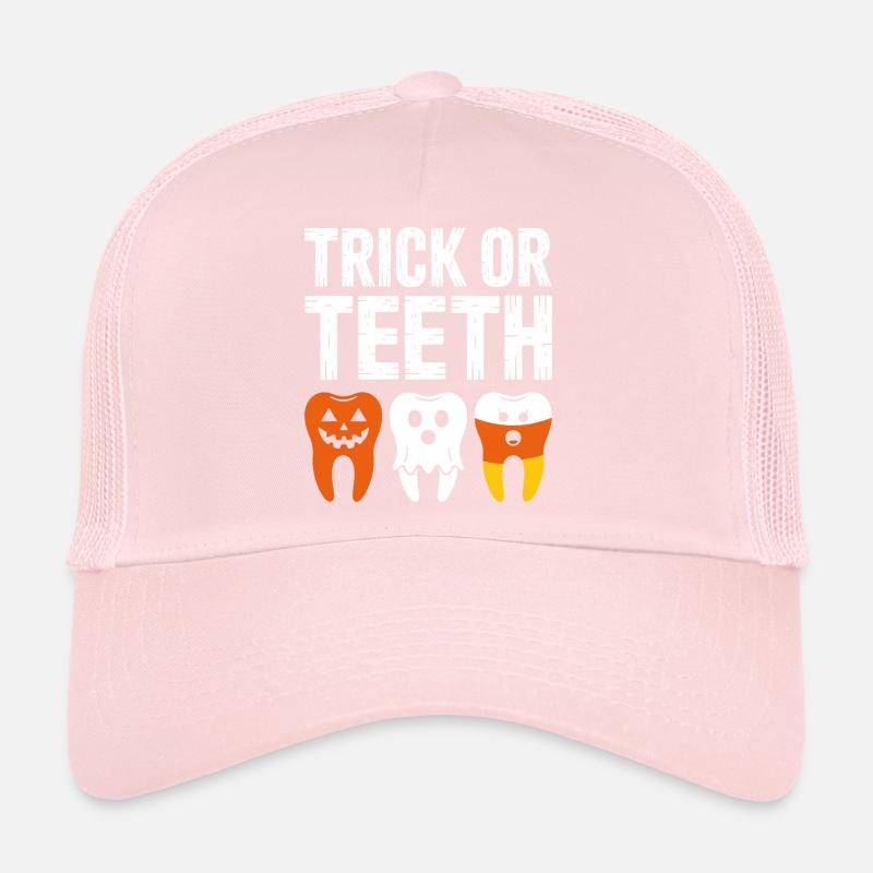 Trick oder Teeth Halloween-T-Shirt Trucker Cap