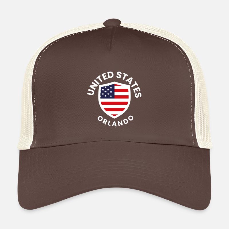 U.S. Flag Shield in Orlando Trucker Cap