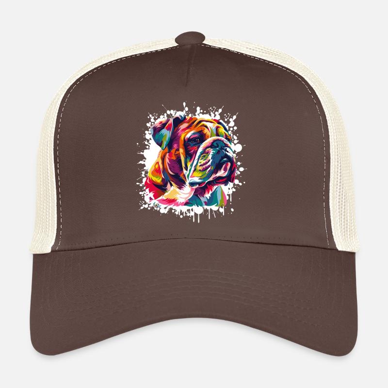 Hund Dog Kunst Graffiti - Trucker Cap - Braun/Beige