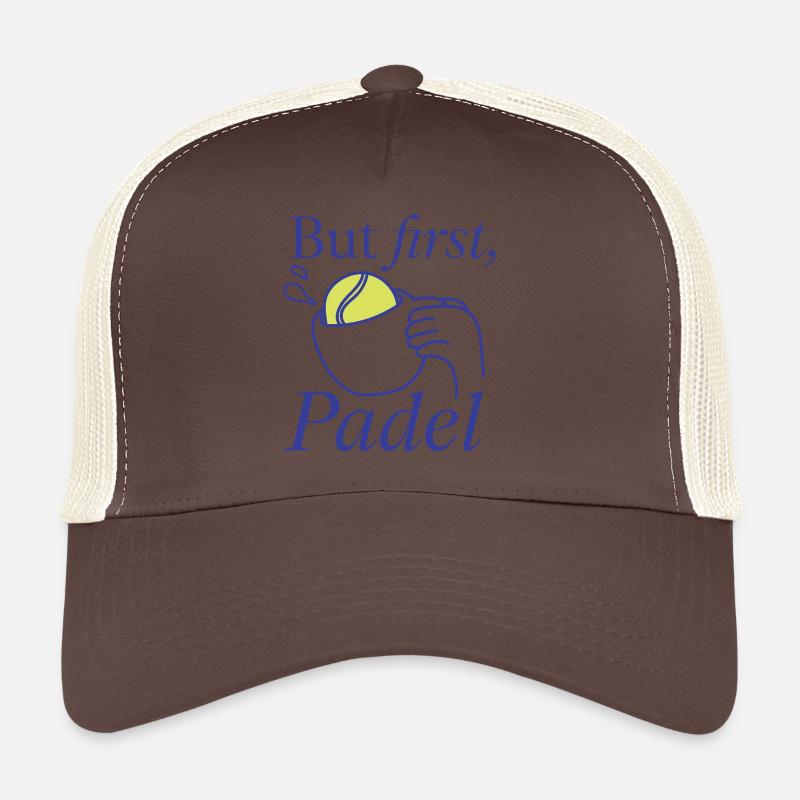 But first, Padel Design Logo Trucker Cap