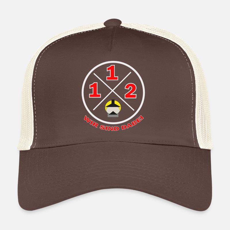 112-Nous faisons partie du logo du district pompiers Casquette trucker 