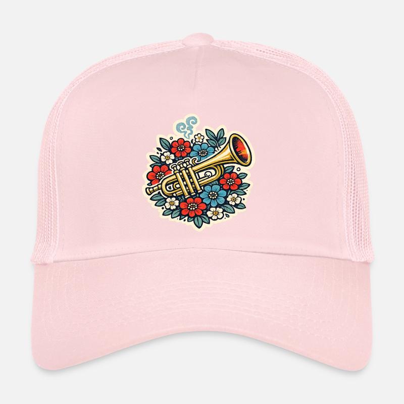 Explosion florale de trompette Casquette trucker 