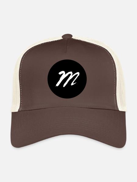 m in the circle black - Trucker Cap - brown/beige - Front