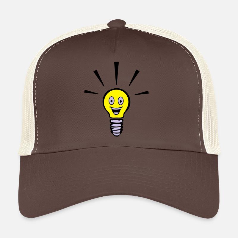 Light bulb with smiley - big idea Casquette trucker 