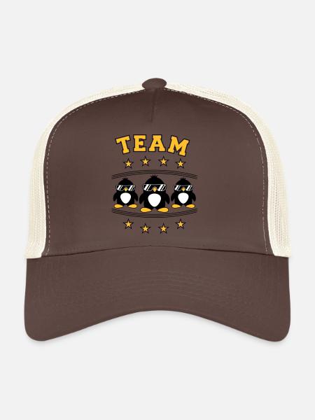 Penguins Team Friends - Trucker Cap - brown/beige - Front