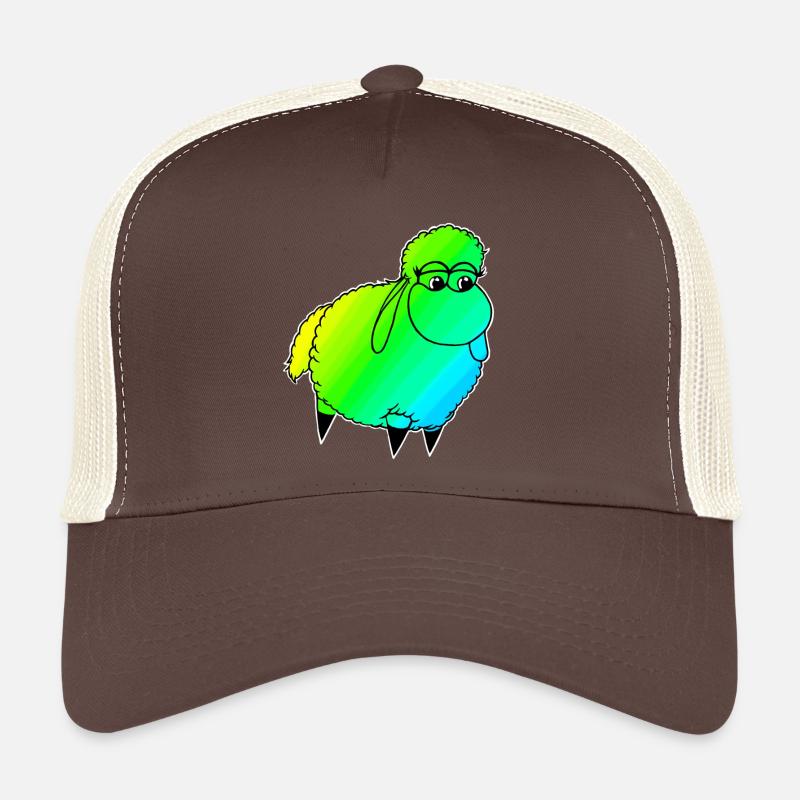 Wolly Sheeeepling Retro wave - Trucker Cap - Braun/Beige