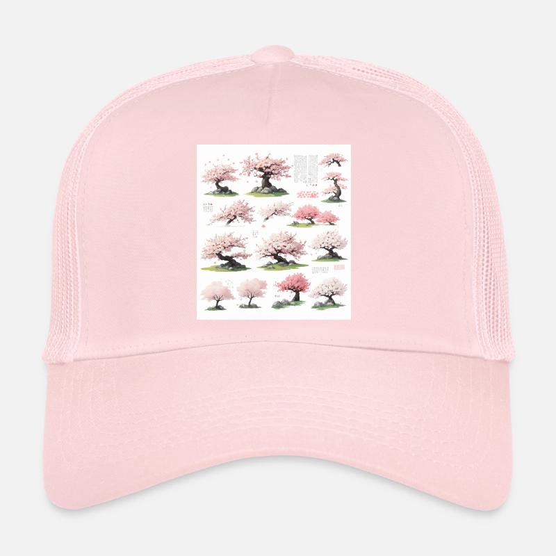 Illustrations of cherry trees Trucker Cap