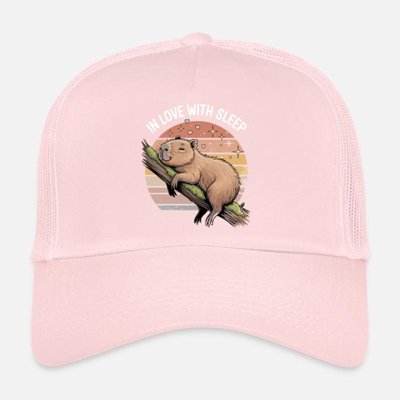 Conception de sommeil Capybara mignon Casquette trucker 