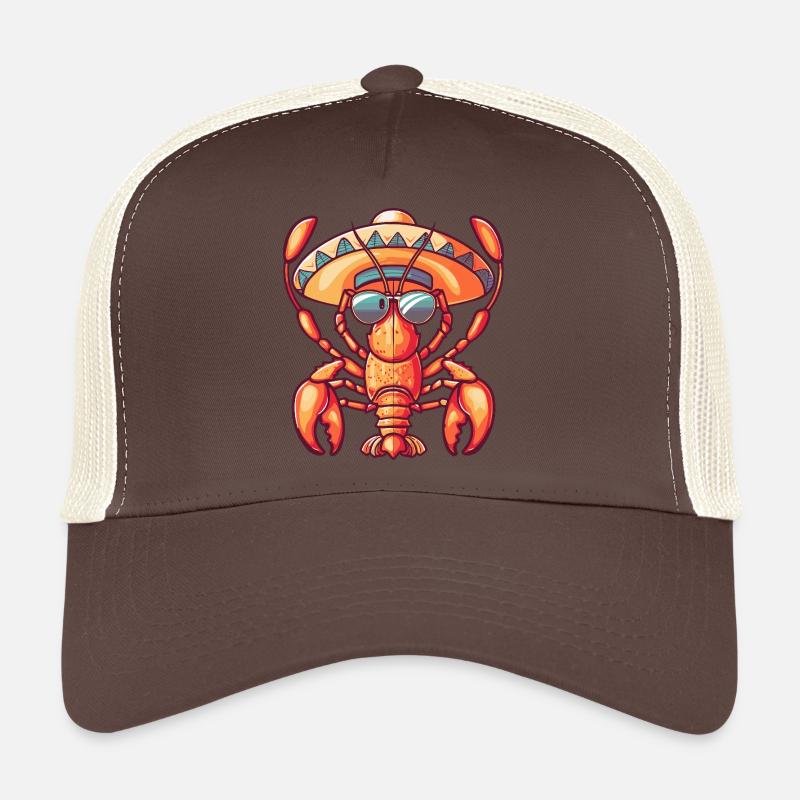 Lobster Crab Funny Sombrero Trucker Cap