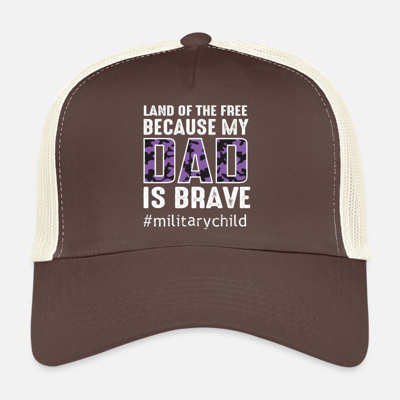 Enfants avec la conception de texte de camouflage militaire Casquette trucker 
