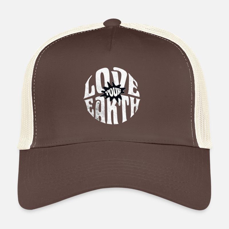 Love Your Earth Retro Statement Graphic Trucker Cap