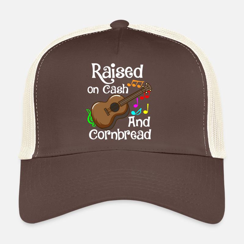 Conception de notes musicales colorées pour ukulélé acoustique Casquette trucker 