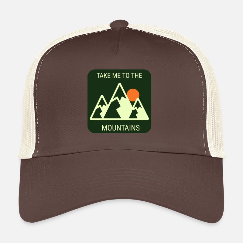 Take Me To The Mountains - Plain Version Trucker Cap