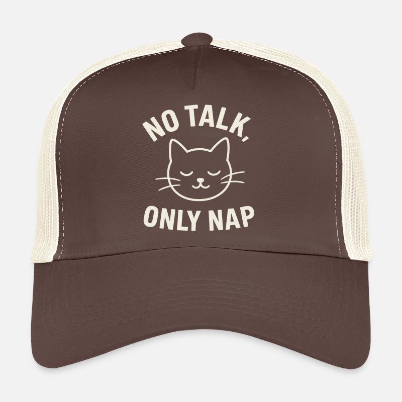 Sieste – Chat - Casquette trucker  - marron/beige